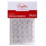 20pcs Bobbins fits Kenmore Sewing Machine - Fits Singer, Brother, Babylock and Janome (New Home) Sewing Machines (2518P, Class 15) by Sewphee