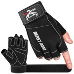 BEAST RAGE Gym Gloves Weight Lifting Gloves Anti Slip Padded Palm Breathable Crossfit Workout Training Cycling Exercise Half Finger Gloves For Men Women