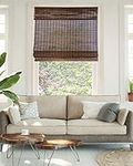 Chicology Cordless Bamboo Roman Shades, Light Filtering Window Treatment Perfect Resort Feel for Living Room/Dining Room/Bedroom and More, 36" W X 64" H, Buffalo