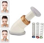 Neckline Slimmer & Toning Massager System, Double Chin Remover Facial Neck Line Exerciser Chin Massager, Face Lift Thin Jawline Double Chin Reducer, 100 Pcs Cotton Swabs, Workout for Men and Women