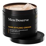 Men Deserve - Hair Styling Cream (100g) | Provides Strong Hold & Nourishment | Paraben & Sulphate Free | Non-Greasy Hair Cream for Men With Coconut Oil & Keratin | Hair Cream for Dry and Frizzy Hair