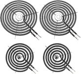 COZZIVITA WB30M1 and WB30M2 Electric Stove Burner Replacement Element, Perfectly Fit GE Hotpoint Electric Range Stove Top-Includes 2 * 8'' and 2 * 6''