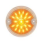 United Pacific 37576 21 LED 3 1/4" Round Harley Davidson Signal Light With 1157 Plug - Amber / Clear Lens