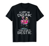 If lost or drunk please return to my bestie Couple Flamingo T-Shirt