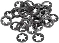 uxcell M10 Starlock Washer 9.2mm I.D. 20mm O.D. Internal Tooth Lock Washers Push-On Locking Speed Clip 65Mn Black Oxide Finish 40pcs