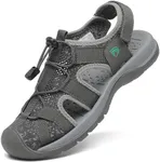 Dannto Women's Sport Sandals Close Toe Mesh Hiking Outdoor Athletic Casual Walking Sandals Water Shoes,Dark Grey,36,Size 6