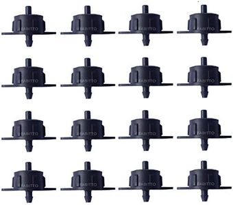 FABITTO Drip Irrigation 4mm Pipe Emitters Feeder Line stakes Drippers Connectors to Watering The Home Garden Plants 50 Pieces.