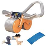 Proberos® Ab Roller Set with Counter & Silent Knee Pad Mat for Exercise Gym, Premium Abdominal Ab Roller with Elbow Support & Phone Holder for Core workout, fitness & Exercise, Home Workout Equipment