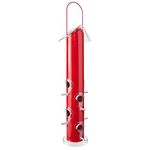Perky-Pet 392 Red Metal Tube Wild Bird Feeder