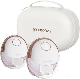Momcozy Breast Pump Hands Free Mobile Style | M6, Wearable Breastfeeding Pump Ideal Rhythm for More Milk, DoubleFit Flange More Fit & Discreet with 3 Modes & 9 Levels, 24mm - 2 Pack Cozy Red