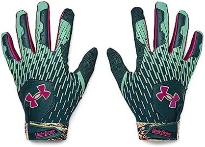 Under Armour Men's Clean Up Culture Baseball Gloves, (461) Blackout Teal/Comet Green/Magenta Pop, Large