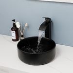 Washly 13" Black Bathroom Vessel Si