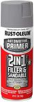 Rust-Oleum Automotive 260510 12-Ounce 2 in 1 Filler and Sandable Primer Spray, Gray