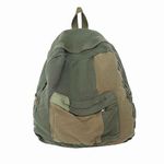 Lefe Liee vintage aesthetic canvas backpack for women men, hippie green small rucksack boho grunge bags, hemp lightweight day pack, casual daypack sage green japanese high y2k backpack, Green, Large,