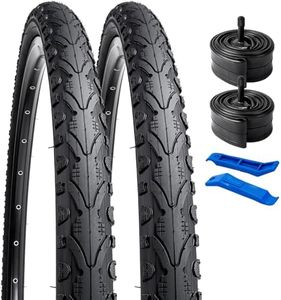 2 Pcs,26x1.75 Bike Tires,26x1.75 Bike Tyres,26x1.75 Bicycle Tires,26x1.75 Bike Tyre + Bike Inner Tube Schrader Valve 32mm + + Tire Lever,Mountain Bike Tire 26x1.75,MTB Tire 26x1.75