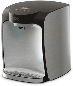 Brio 800 Bottleless Countertop Water Cooler w/ 2-Stage Filtration | Self Cleaning, Digital Display, 3-Temp (Hot Cold & Room Temperature) Filtered Drinking Water Dispenser for Bar Home Kitchen & Office