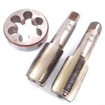 Metric Hand Tap, HSS M22 X 1.5mm Metric Tap And Die Set, Screw Tap And Die Set, Alloy Tool Steel Bottom & Taper Screw Tap Set Tapping Tools for Repairing