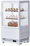 Acekool Commercial Cake Display Refrigerator, 2.1 Cu.FT Single-Door Merchandiser with Interior LED Lighting, Double-Layered Glass, Countertop/Floor Refrigerator, 110v