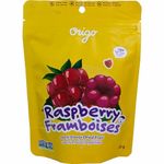 Origo Freeze-Dried Raspberry - 100% Real Fruit Healthy Snack, Product of Canada, Zero Preservatives, Zero Sugar, 20g