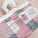 Personalized Name Baby Blanket - Cozy, Customizable, and Cute Custom Baby Blanket - The Perfect Minky Blanket Gift for Toddler Baby Newborn Blanket Shower Gifts