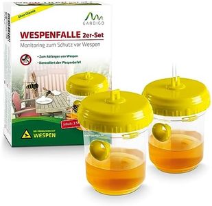 GARDIGO® Wespenfalle Gelb - 2er Set | Wespen Abwehr aus Kunststoff | Als Lebendfalle verwendbar | Wespenfänger zum Aufhängen oder Hinstellen | Fliegenfalle, Fruchtfliegenfalle, Wespenabwehr Draußen