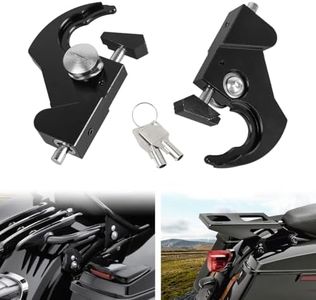 DSISIMO Detachable Locking Rotary Docking Latches Clips Kits with Keys Compatible with for 1986-2024 Harley Touring Softail Sportster Dyna Mounting Backrest Sissy Bar Luggage Rack Latches Clips