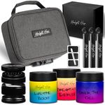 Moonlight Haze Smell Proof Bag Gift Set with Accessories | 3 Smell Proof Container Stash Box, Metal Grinder, 3 Doob Tube, Rolling Tray Bundle Rolling Box with Stash Jars Gifts for Men Gifts for Women