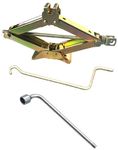 JAGGER JAG136 Manual Scissor Car Jack for All car with 19MM Spanner (3 TON [ Golden ])