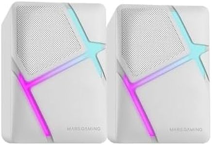 Mars Gaming MS1, Altoparlanti da Gioco 10W, sSubwoofer, 3.5mm Jack e USB, 6 Driver Audio