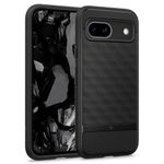 CASEOLOGY by Spigen Parallax Back Cover Case for Google Pixel 8a [Made for Google] Pixel 8a Case Cover with Ergonomic 3D Hexa Cube Design, Side Grip Patterns (TPU, PC | Matte Black)