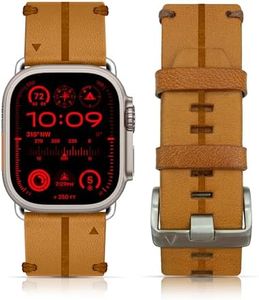 Extra Wide Genuine Leather Watch Band for Men Compatible for Apple Watch Ultra 2 Band Ultra 49mm Band, Handmade 26mm Leather Watch Band Compatible for Apple Watch 49mm 45mm 44mm 42mm for iwatch