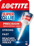 Loctite Precision, Strong All Purpose Liquid Adhesive for Accurate Repairs, Instant Super Glue for Various Materials, Clear Glue, 5g