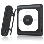 AGPTEK 64GB Clip MP3 Player with Bluetooth, A53PL Portable Music Player with FM Radio, Shuffle, No Phone Needed, for Sports,(Black)