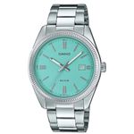 Casio Ladies 39.00mm Quartz Watch with Blue Analogue dial and Silver Metal Bracelet Strap MTP-1302PD-2A2VEF