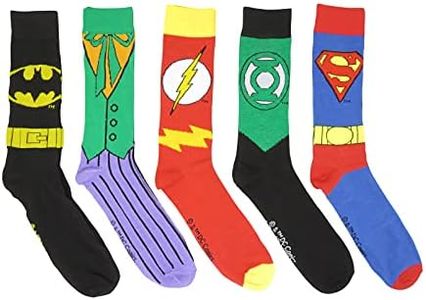 Hyp DC Comics Superhero Comic Character Crew Socks (Pack of 5 pairs)