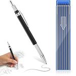 Streak Welder Pencil With 13 Pcs 2.0mm Pencil Refills，carpenters Pencils Mechanical Set Metal Mechanical Pencil With Refill，automatic Mechanical Pencil For Writing Art Sketching Construction Draft