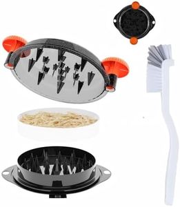 Chicken Shredder Tool Twist Pro - Large Meat Shredder for Chicken Breast, Pulled Pork, Beef with Upgraded Stainless Steel Spikes Wall Mounted Design BPA-Free Kitchen Essentials Gadgets (Orange/Black)