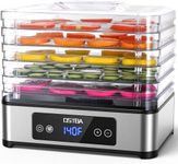 OSTBA Food Dehydrator with 5 Stainless Steel Trays, 400W Food Dryer Machine, 48H Timer & Temp Control 160°F Max, 360° Airflow, BPA-Free, Quiet Operation, Recipes for Jerky, Fruit, Herbs, Pet Treats