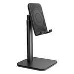 Phone/Tablet Stand,Height Adjustable&Angle Tiltable Stand Holder,Klearlook Portable Universal Desktop Cellphone Dock Support Cradle Fit for Smartphones&Tablets Up to 9.7 Inches - Black