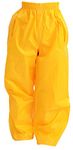 DRY KIDS Childrens Waterproof Over Trousers. Boys and Girls Rainwear for Outdoor Play, Gold, 7-8 Years