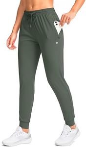G Gradual Women's Joggers Pants with Zipper Pockets Tapered Running Sweatpants for Women Lounge, Jogging (Sage Green, X-Large)