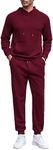 COOFANDY Men's Tracksuits 2 Pieces Waffle Hoodies Sweatsuit Sets Sports Jogging Suit Set