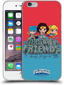 Head Case Designs Officially Licensed Super Friends DC Comics Girls Toddlers Composed Art Soft Gel Case Compatible with Apple iPhone 6 / iPhone 6s