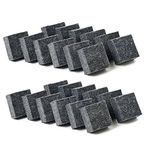 Charles Leonard Multi-Purpose Felt Erasers, 2 x 2 Inches Each, 12 Erasers per Pack, Charcoal, 2 Packs - 24 Erasers Total (74520)