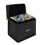 Trintion 40PCS Alcohol Markers Twin Marker Pens Art Pens Set for Artists Colouring,Highlighting,Anime and Manga Design (Black)