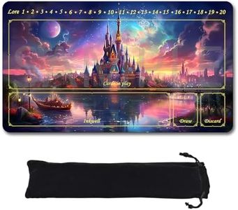 Playmats Compatible Lorcana Size 24x14 Inches TCG Gaming Mat 53, Non-Slip Rubber with Zones Play Mat and Free Storage Bag (zone3,24 x 14 in)