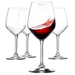 SYANKA Italian Premium Classic Wine Glasses Set of 6, 360ml, Transparent, Ideal for Red Wine, Bar Glasses, Lead Free Wine Glasses