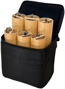 HighLight Wind Chime Bag Case Hold up to 6 Chimes with Compartments Universal for Cameras Beverages Storage Bag Black 9.26" x 6.3" x 8.67" (Chimes Not Included)