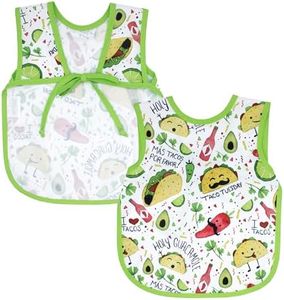 BapronBaby Taco Party Bapron - No Neck Tie Safer Bib for Baby & Toddler - Soft Waterproof Stain Resistant - Machine Washable - Sz Baby/Toddler 6m-3T