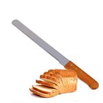 Naama Bread Knife Wide Teeth Wooden Handle Knife Stainless Steel Serrated Bread Slicer l 12 inch Stainless Steel Bread Knife Toast Slicing Knives Cake Slicer Baking Pastry Cutter